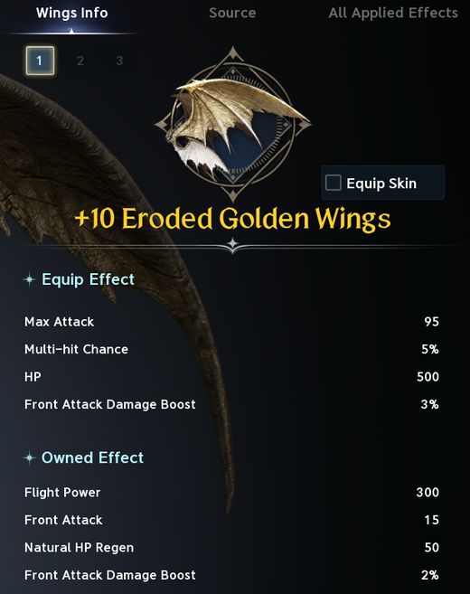 Eroded Golden Wings at +10